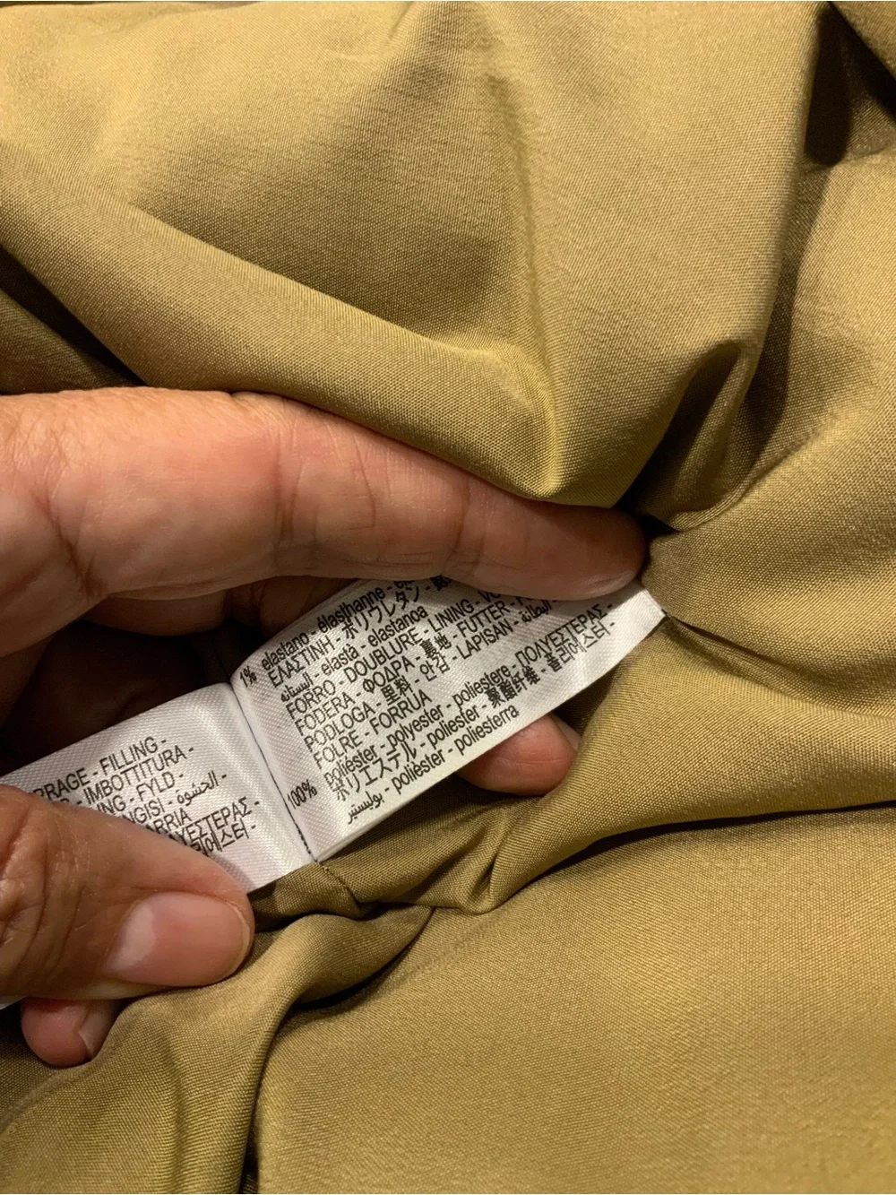 Zara Olive Green Long Bomber Jacket